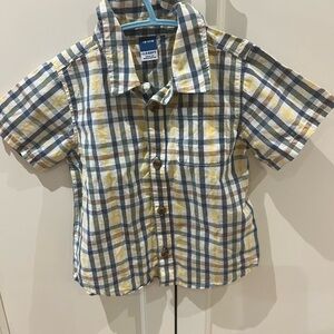 Old Navy Kids Plaid Shirt - Blue, Yellow, White 18-24m